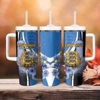 Estonia Independence Day Personalized Tumbler With Handle Pikk Hermann Tower Estonian Pride