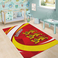 Guernsey Coat Of Arms Area Rug Sporty Style