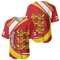 Guernsey Coat Of Arms Baseball Jersey Sporty Style