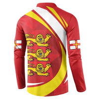 Guernsey Coat Of Arms Button Sweatshirt Sporty Style