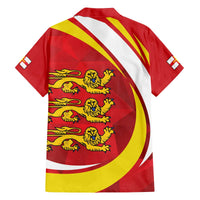 Guernsey Coat Of Arms Family Matching Off The Shoulder Long Sleeve Dress and Hawaiian Shirt Sporty Style