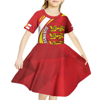Guernsey Coat Of Arms Kid Short Sleeve Dress Sporty Style