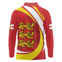 Guernsey Coat Of Arms Long Sleeve Polo Shirt Sporty Style