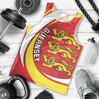 Guernsey Coat Of Arms Men Tank Top Sporty Style