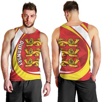 Guernsey Coat Of Arms Men Tank Top Sporty Style