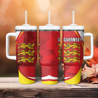 Guernsey Coat Of Arms Tumbler With Handle Sporty Style