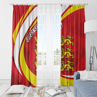 Guernsey Coat Of Arms Window Curtain Sporty Style