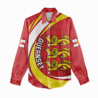 Guernsey Coat Of Arms Women Casual Shirt Sporty Style