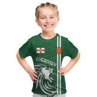 Custom Guernsey Football Kid T Shirt Go Champions