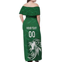 Custom Guernsey Football Off Shoulder Maxi Dress Go Champions