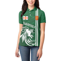 Custom Guernsey Football Women Polo Shirt Go Champions