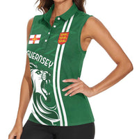 Custom Guernsey Football Women Sleeveless Polo Shirt Go Champions