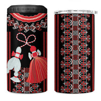 Traditional Spring Martisor Day 4 in 1 Can Cooler Tumbler Romanian Embroidery Patterns