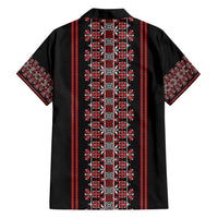 Traditional Spring Martisor Day Family Matching Off Shoulder Short Dress and Hawaiian Shirt Romanian Embroidery Patterns