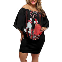 Traditional Spring Martisor Day Family Matching Off Shoulder Short Dress and Hawaiian Shirt Romanian Embroidery Patterns