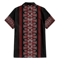Traditional Spring Martisor Day Family Matching Short Sleeve Bodycon Dress and Hawaiian Shirt Romanian Embroidery Patterns