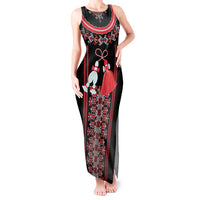 Traditional Spring Martisor Day Tank Maxi Dress Romanian Embroidery Patterns