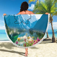 Slovenia Beach Blanket Mount Triglav With Map