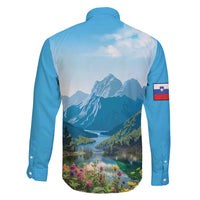 Slovenia Family Matching Off Shoulder Short Dress and Hawaiian Shirt Mount Triglav With Map