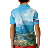 Slovenia Kid Polo Shirt Mount Triglav With Map