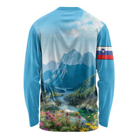 Slovenia Long Sleeve Shirt Mount Triglav With Map