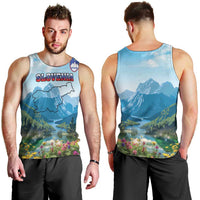 Slovenia Men Tank Top Mount Triglav With Map