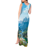 Slovenia Tank Maxi Dress Mount Triglav With Map