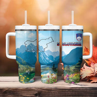 Slovenia Tumbler With Handle Mount Triglav With Map