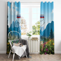 Slovenia Window Curtain Mount Triglav With Map