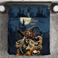 Happy Walpurgis Night Bedding Set Skull Witch Spooky Style
