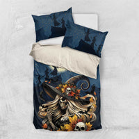 Happy Walpurgis Night Bedding Set Skull Witch Spooky Style