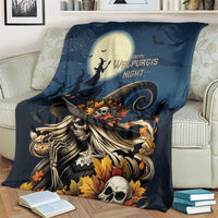 Happy Walpurgis Night Blanket Skull Witch Spooky Style