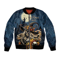 Happy Walpurgis Night Bomber Jacket Skull Witch Spooky Style