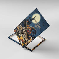 Happy Walpurgis Night Canvas Wall Art Skull Witch Spooky Style