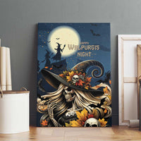 Happy Walpurgis Night Canvas Wall Art Skull Witch Spooky Style