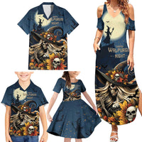 Happy Walpurgis Night Family Matching Summer Maxi Dress and Hawaiian Shirt Skull Witch Spooky Style