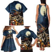 Happy Walpurgis Night Family Matching Tank Maxi Dress and Hawaiian Shirt Skull Witch Spooky Style