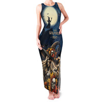 Happy Walpurgis Night Family Matching Tank Maxi Dress and Hawaiian Shirt Skull Witch Spooky Style