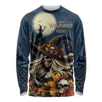 Happy Walpurgis Night Long Sleeve Shirt Skull Witch Spooky Style