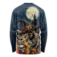 Happy Walpurgis Night Long Sleeve Shirt Skull Witch Spooky Style