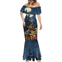 Happy Walpurgis Night Mermaid Dress Skull Witch Spooky Style