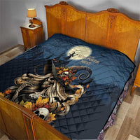 Happy Walpurgis Night Quilt Skull Witch Spooky Style