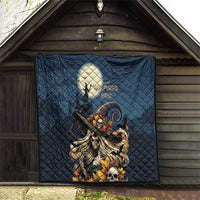 Happy Walpurgis Night Quilt Skull Witch Spooky Style