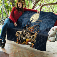 Happy Walpurgis Night Quilt Skull Witch Spooky Style
