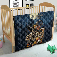 Happy Walpurgis Night Quilt Skull Witch Spooky Style