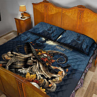 Happy Walpurgis Night Quilt Bed Set Skull Witch Spooky Style
