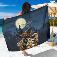 Happy Walpurgis Night Sarong Skull Witch Spooky Style
