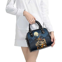Happy Walpurgis Night Shoulder Handbag Skull Witch Spooky Style