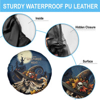 Happy Walpurgis Night Spare Tire Cover Skull Witch Spooky Style