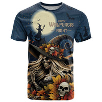 Happy Walpurgis Night T Shirt Skull Witch Spooky Style